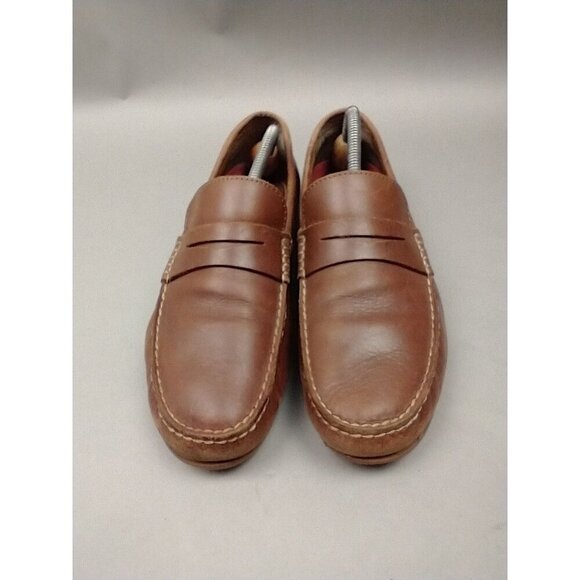 Florsheim Driver Mens Loafer Driving Moccasins Shoes Brown Leather Slip-On 9.5 - Picture 3 of 13